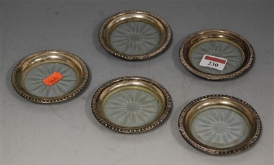 Lot 230 - A set of five early 20th century sterling...