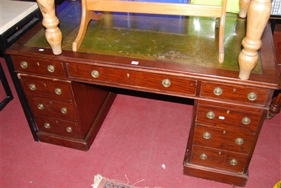 Lot 1289 - A Victorian mahogany round cornered and gilt...
