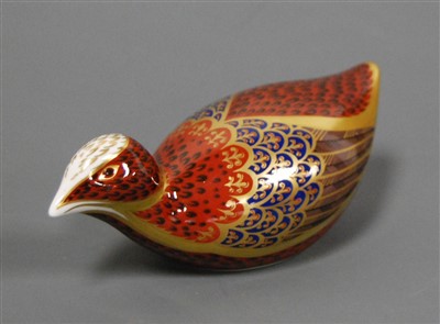 Lot 277 - A Crown Derby desk weight in the form of a...