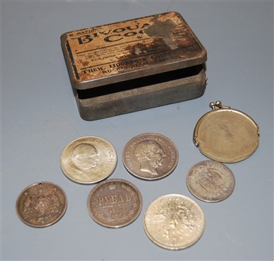 Lot 283 - A small collection of coinage to include 1876...