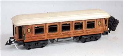 Lot 373 - Bing teak LNER bogie coach No. 2568 with...
