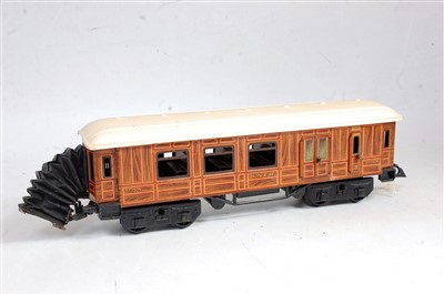 Lot 374 - Bing teak LNER bogie Composite No. 1234N with...