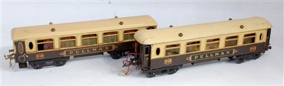 Lot 360 - Hornby 1925/28 No. 2 Pullman coach brown/cream...
