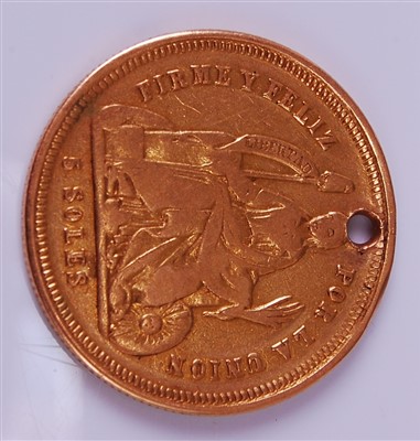Lot 2091 - Peru, 1863 5 Soles