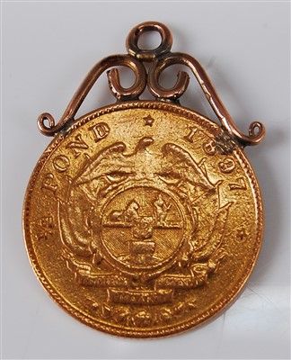 Lot 2092 - South Africa, 1897 gold 1/2 pond