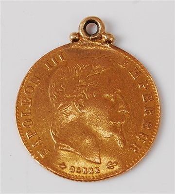 Lot 2100 - France, 1867 gold 5 francs