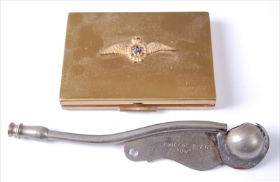 Lot 82 - A bosuns whistle stamped Lvd C Col II/69 "BW"