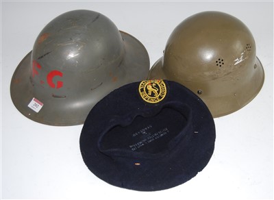 Lot 202 - A British Brodie pattern steel helmet,...