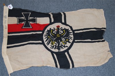 Lot 223 - An Imperial German battle flag, stamped Kiel...