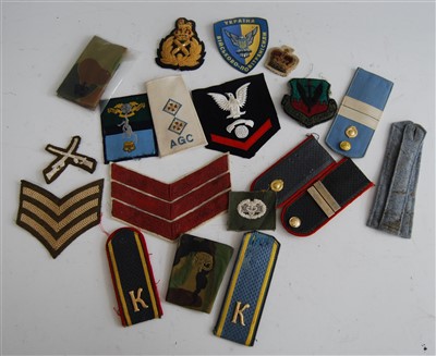Lot 237 - A collection of assorted cloth bullion badges,...
