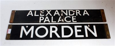 Lot 2 - Two London Transport enamel tube station...