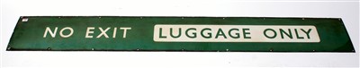 Lot 10 - A Southern Region green enamel sign to read...