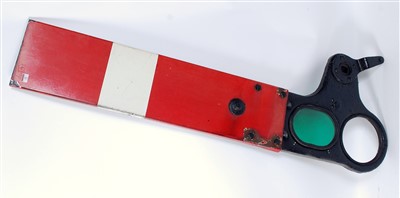 Lot 12 - An original cast iron enamel BR home signal...