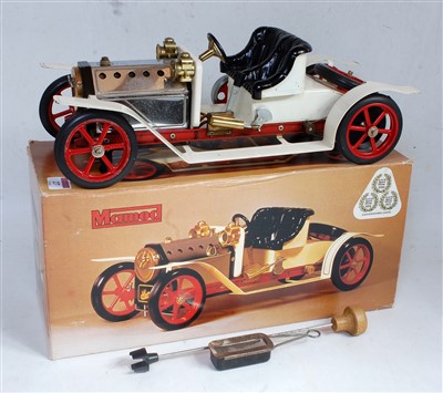 Lot 27 - A Mamod steam roadster SA1 comprising white...