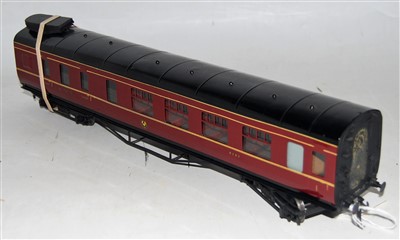 Lot 464 - Exley for Bassett-Lowke K5 maroon LMS corridor...
