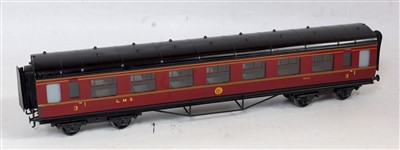 Lot 465 - Exley for Bassett-Lowke K5 maroon LMS corridor...