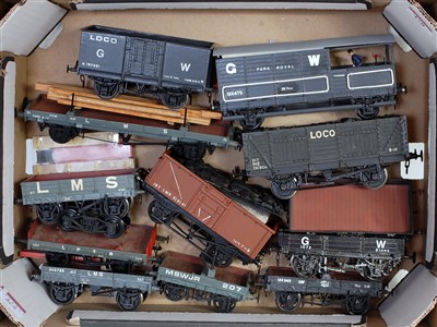 Lot 478 - Twelve kit/scratch built wagons, finescale...