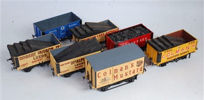 Lot 479 - Seven kit built wagons, finescale wheels,...