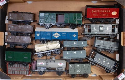 Lot 480 - Sixteen kit or repainted proprietary wagons,...
