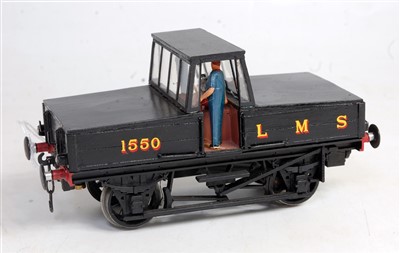 Lot 482 - Scratch built model of 4-wheel battery...
