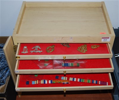 Lot 264 - A modern laminate twelve-drawer collectors...