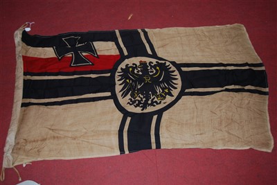Lot 271 - An Imperial German flag, with various markings...