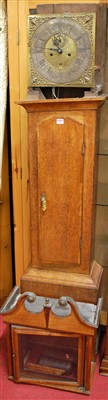 Lot 1096 - A circa 1800 provincial oak longcase clock,...