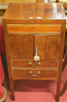 Lot 1100 - A 19th century mahogany gentleman's washstand,...