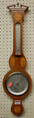 Lot 1111 - A small reproduction mahogany two dial wheel...