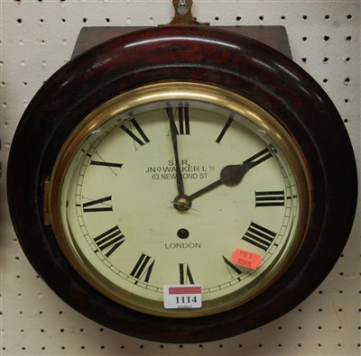 Lot 1114 - A mahogany cased circular dial wall clock, by...
