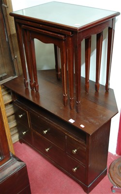 Lot 1154 - A contemporary hardwood media unit; together...