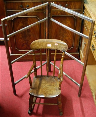 Lot 1161 - An early 20th century elm and beech stickback...