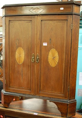 Lot 1165 - An Edwardian rosewood and satinwood inlaid low...