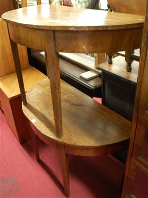 Lot 1198 - A pair of 19th century mahogany demi-lune side...