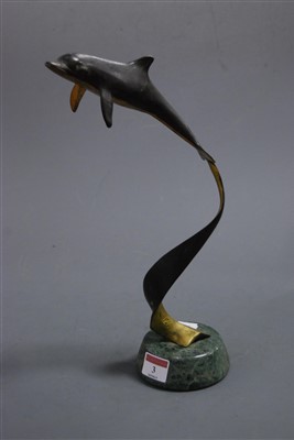 Lot 3 - A contemporary bronze metal sculpture of a...