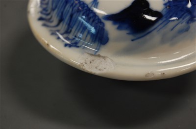Lot 19 - A Chinese export blue and white vase and cover,...