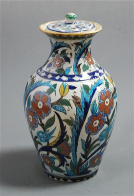 Lot 22 - A 19th century continental tin glazed vase and...