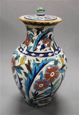 Lot 22 - A 19th century continental tin glazed vase and...