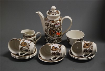 Lot 37 - A Ridgeway Ironstone six place setting coffee...