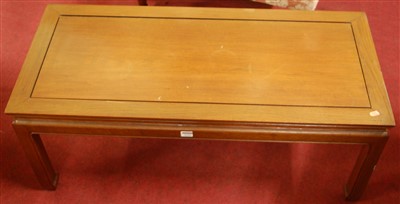 Lot 1235 - A contemporary Eastern hardwood low coffee...