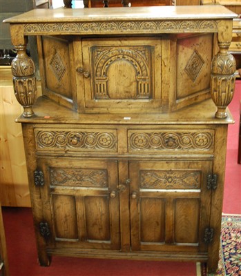 Lot 1252 - A small 17th century style joined and relief...