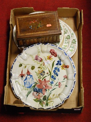 Lot 54 - A box of miscellaneous items to include walnut...