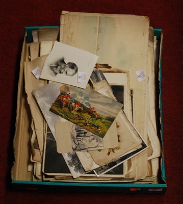 Lot 56 - A box of miscellaneous 19th century and later...