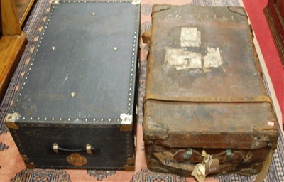 Lot 1268 - An early 20th century tan leather travelling...