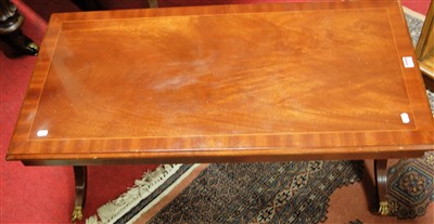 Lot 1269 - A reproduction mahogany rectangular low coffee...