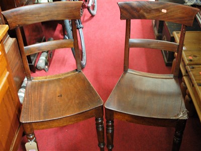 Lot 1270 - A pair of early Victorian mahogany bar back...