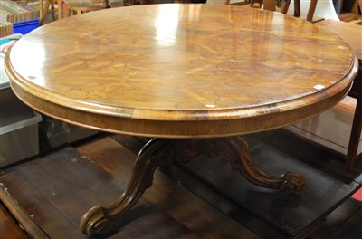 Lot 1271 - An early Victorian rosewood circular tilt-top...