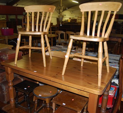 Lot 1279 - A modern pine farmhouse style round cornered...