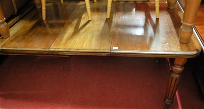 Lot 1282 - A Victorian mahogany round cornered extending...