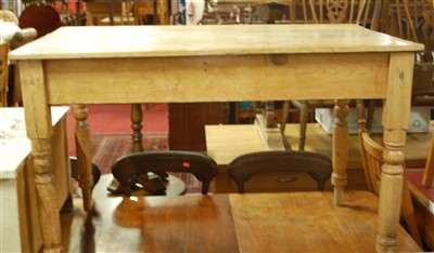Lot 1300 - A Victorian pine plank top round cornered...